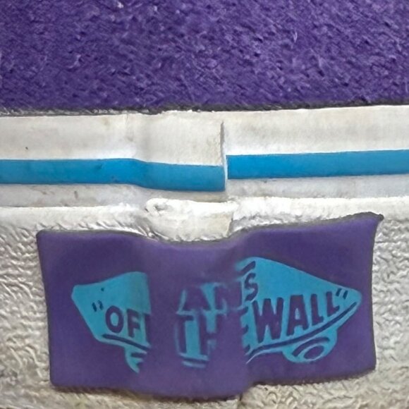 Vans Sk8-Hi Purple Blue & Yellow Checkerboard Sneakers Size 5 Mens / 6.5 Womens - Picture 7 of 13